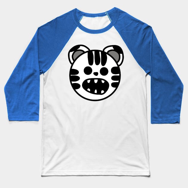 White Tiger (Large Print) Baseball T-Shirt by Aeriskate